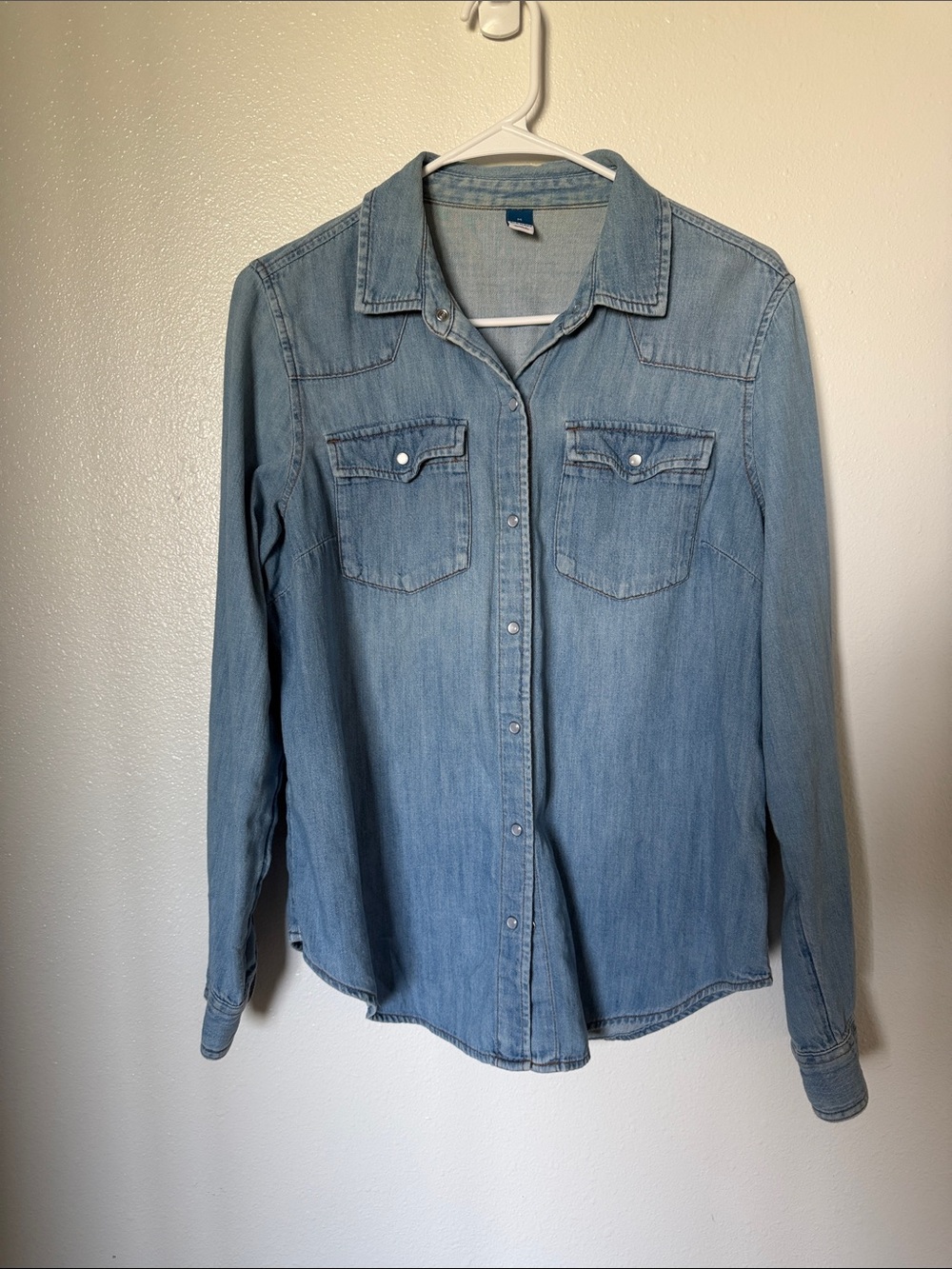Light Blue Denim Button-Up